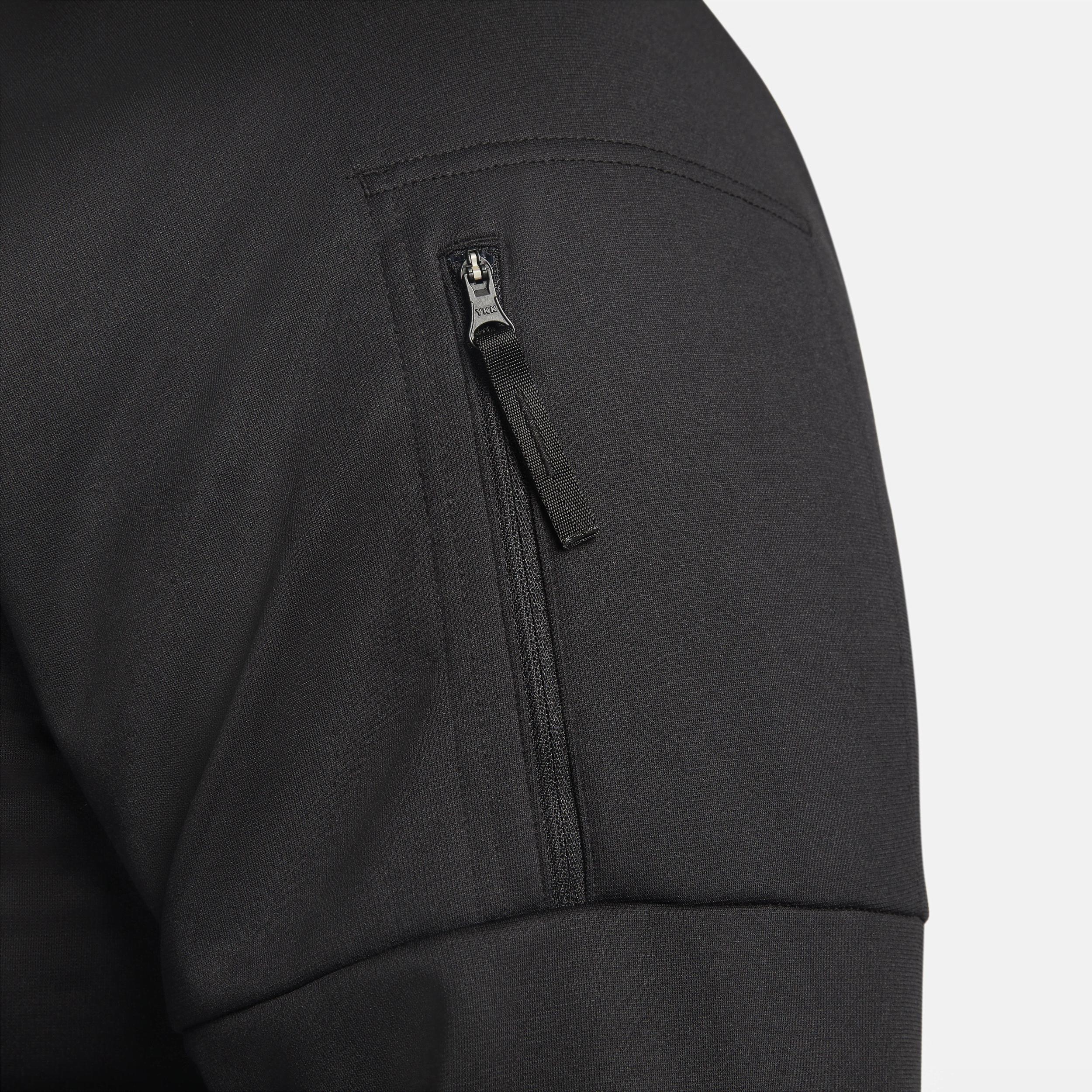 Nike Mens Therma Fleece Pullover Hoodie - Black/Black/White Product Image