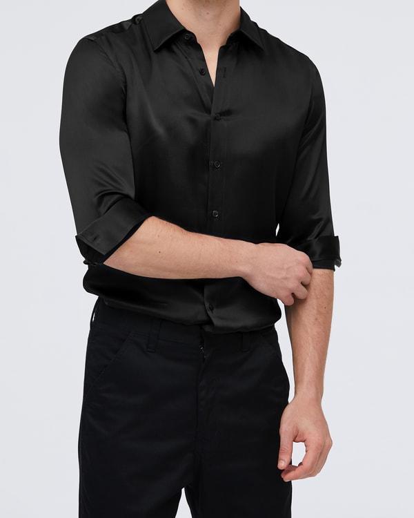 Mulberry Silk Basic Mens Shirt Product Image