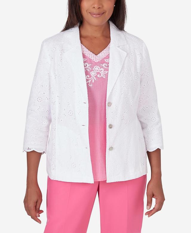 Women's Paradise Island Button Front Eyelet Jacket Product Image