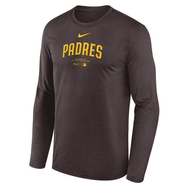 San Diego Padres Authentic Collection Practice Nike Men's Dri-FIT MLB Long-Sleeve T-Shirt Product Image