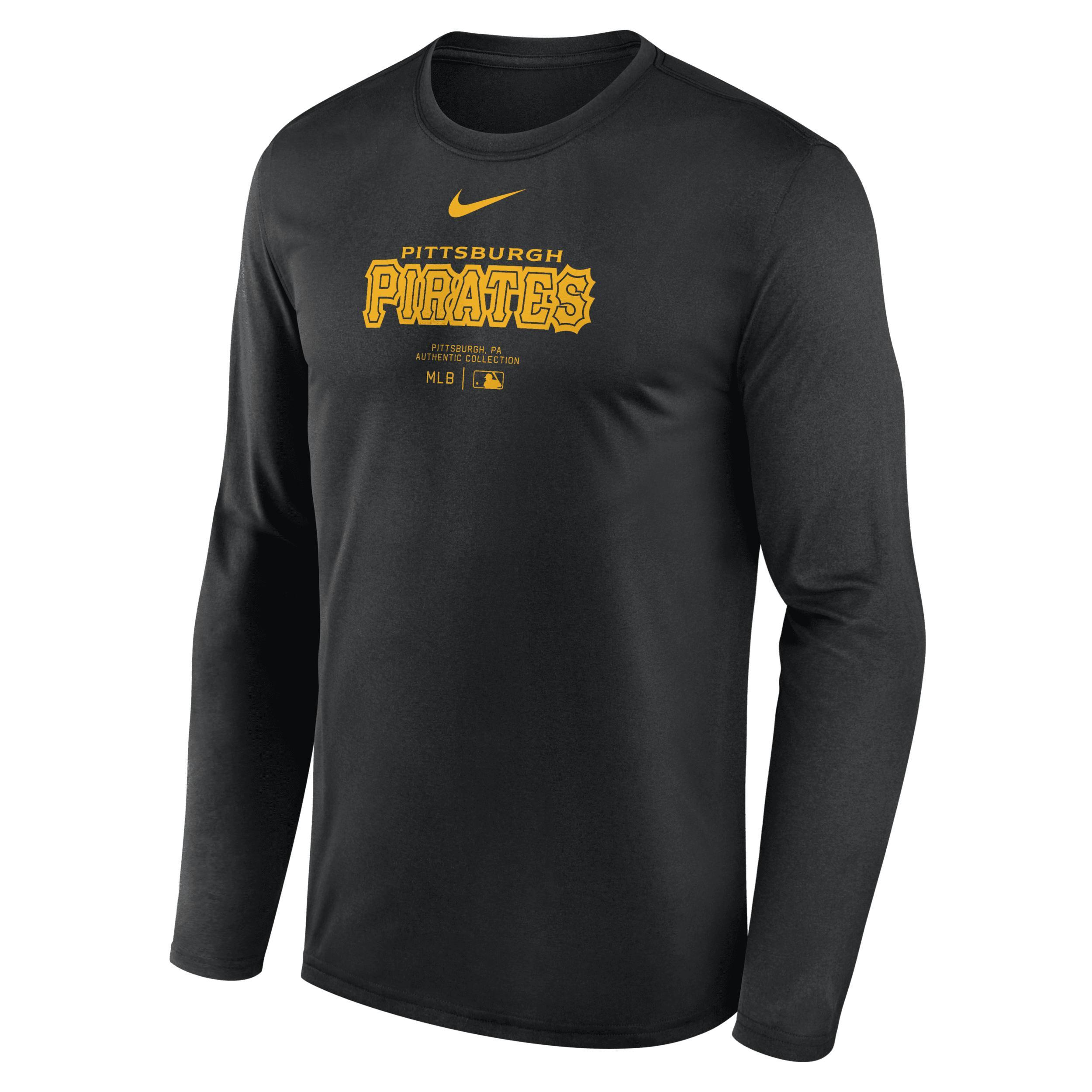 Pittsburgh Pirates Authentic Collection Practice Nike Mens Dri-FIT MLB Long-Sleeve T-Shirt Product Image