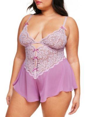 Odessa Women's Plus-Size Romper Lingerie Product Image