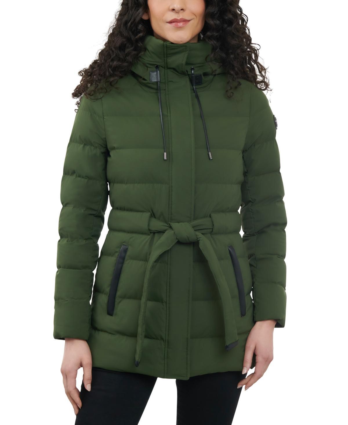 Michael Michael Kors Womens Belted Packable Puffer Coat Product Image