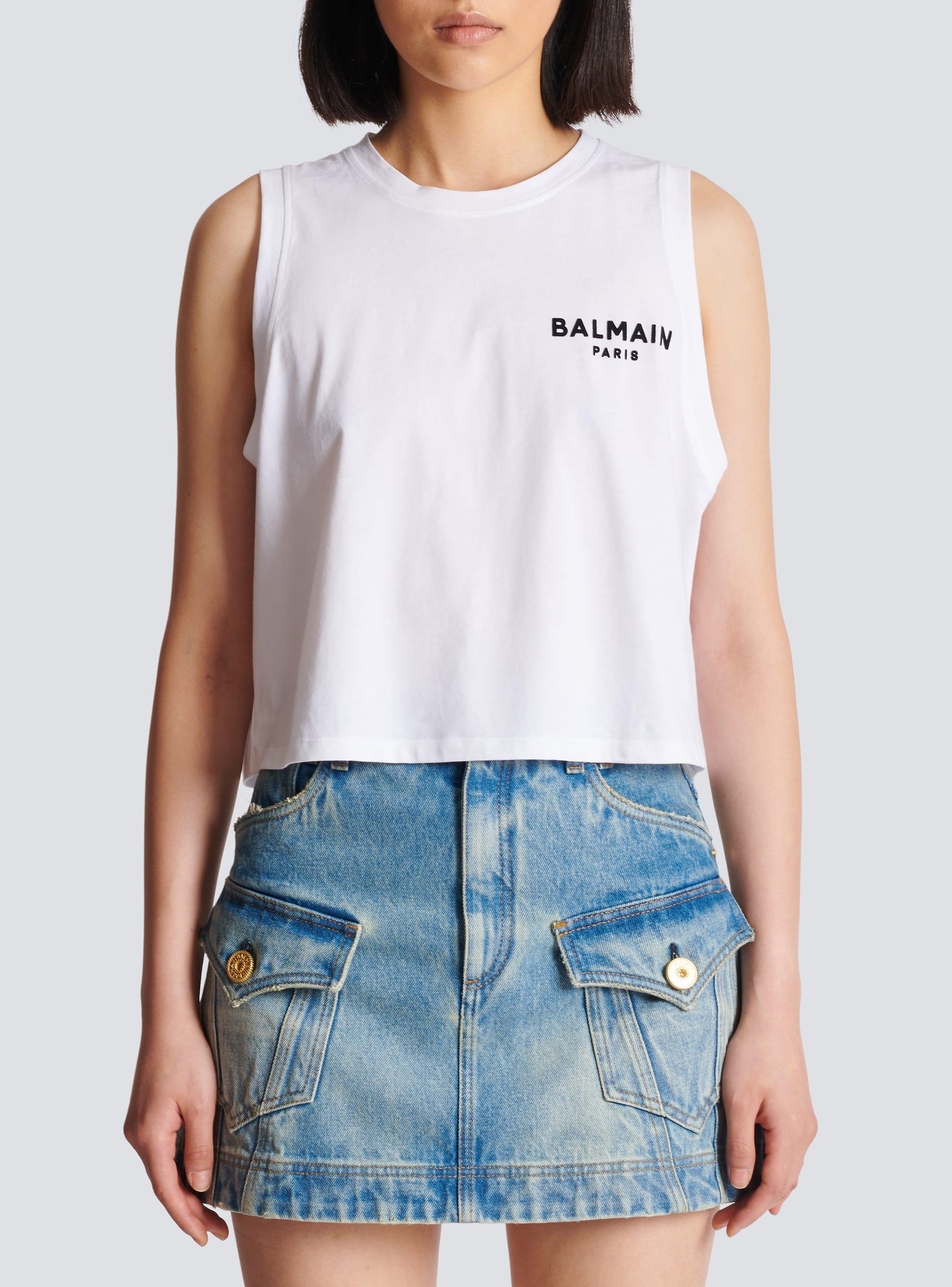 Balmain flocked tank top Product Image