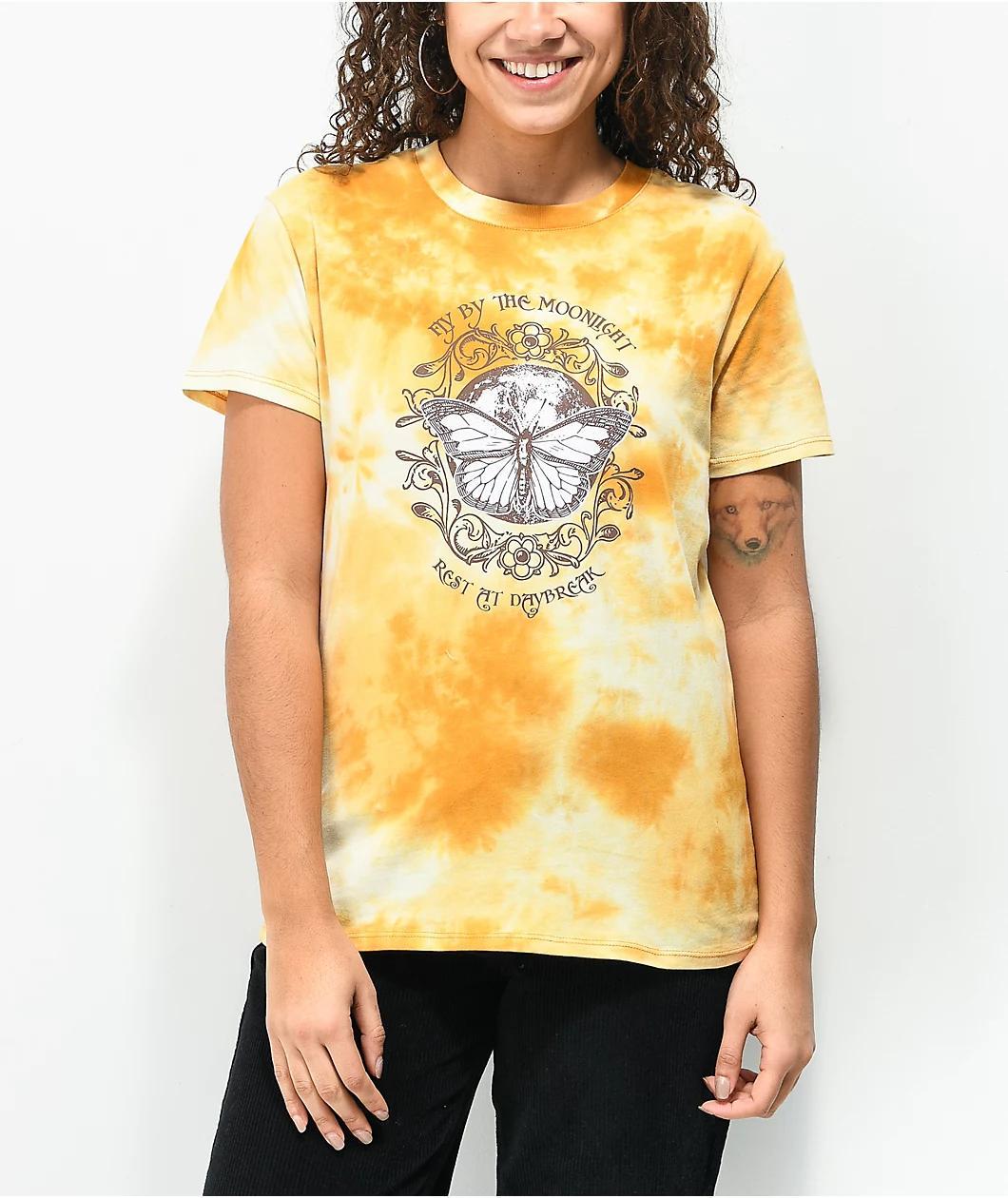 Empyre Laynie Moonlight Yellow Tie Dye T-Shirt Product Image