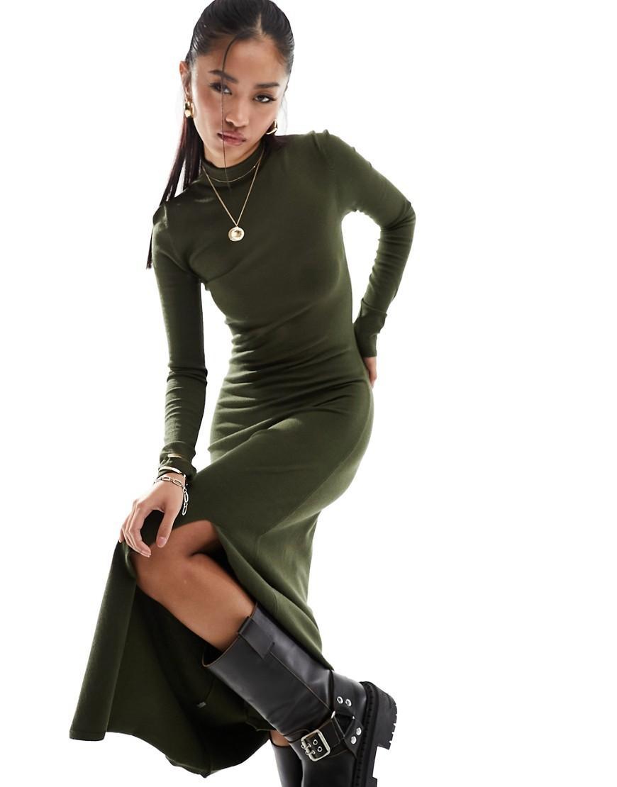 Mango knitted high neck midi dress product image