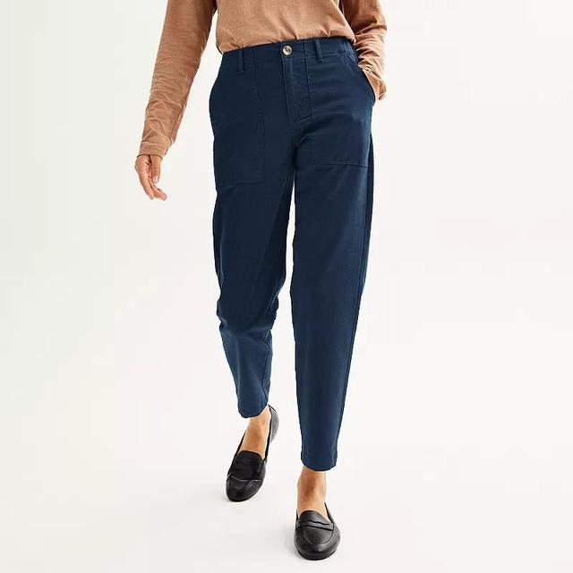 Petite Sonoma Goods For Life Utility Straight Leg Pants, Womens Product Image