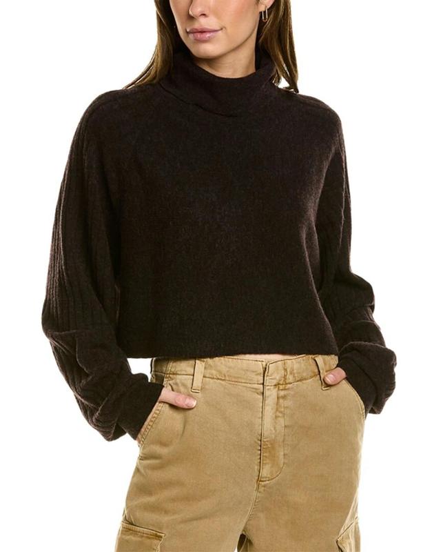 Wick Wool Blend Crop Sweater In Black Product Image