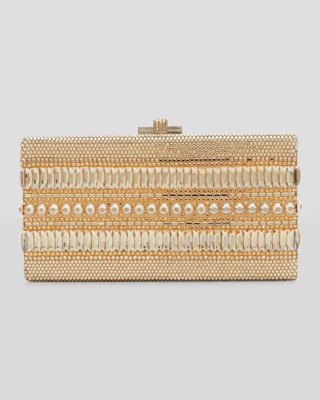 JUDITH LEIBER COUTURE Rectangle Crystal Embellished Box Clutch Product Image