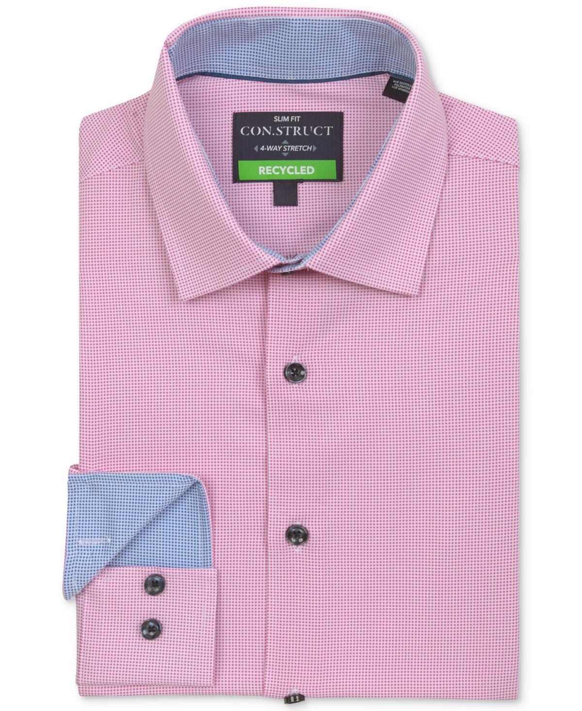 ConStruct Mens Slim-Fit Micro-Texture Dress Shirt Product Image