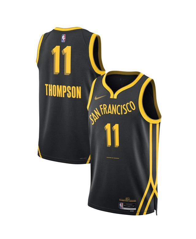 Mens Nike Klay Thompson Golden State Warriors Swingman Jersey - Black Product Image