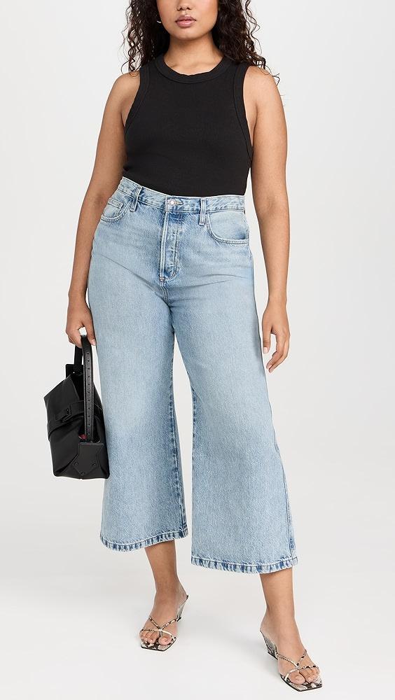 Favorite Daughter The Masha Super High Rise Wide Leg Crop Jeans | Shopbop Product Image