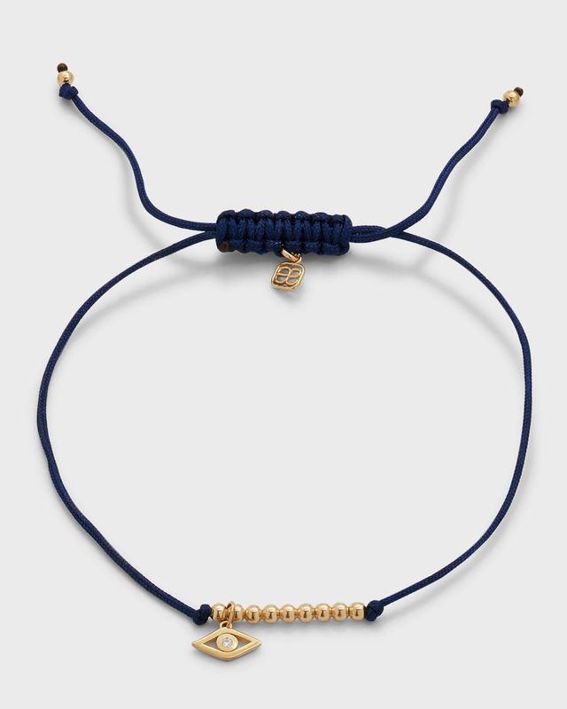 Diamond Evil Eye Pull-Cord Bracelet Product Image