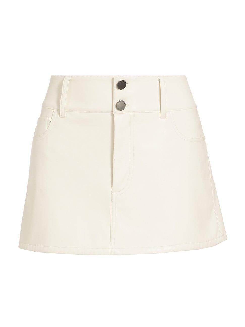 Womens Laika Vegan Leather Miniskirt Product Image