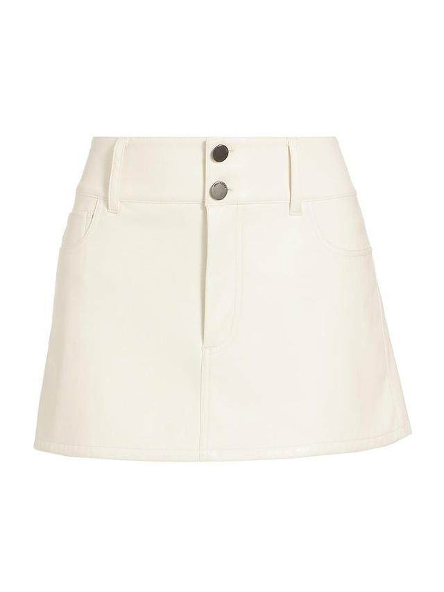 Womens Laika Vegan Leather Miniskirt Product Image