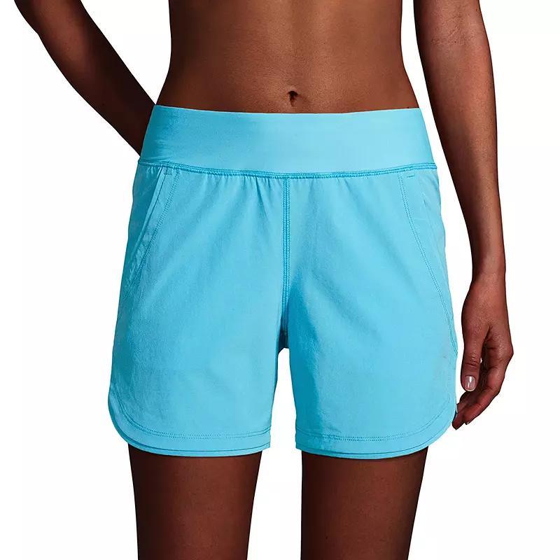 Petite Lands End 5 Quick Dry Swim Shorts With Panty, Womens Product Image