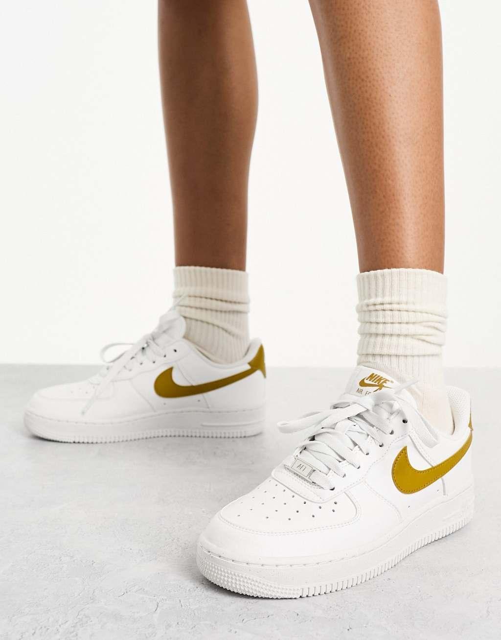 Nike Air Force 1 '07 Next sneakers in white and bronze Product Image