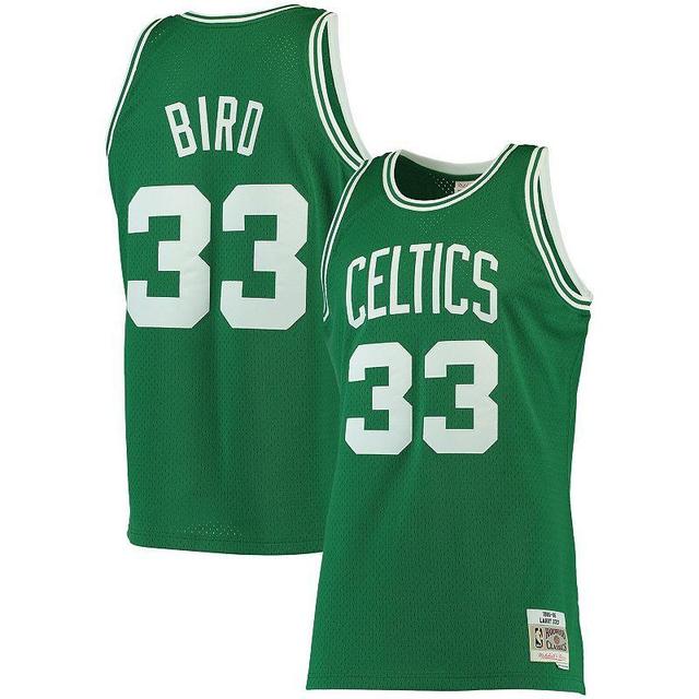 Mens Mitchell & Ness Larry Bird Kelly Boston Celtics Big & Tall Hardwood Classics Jersey Product Image