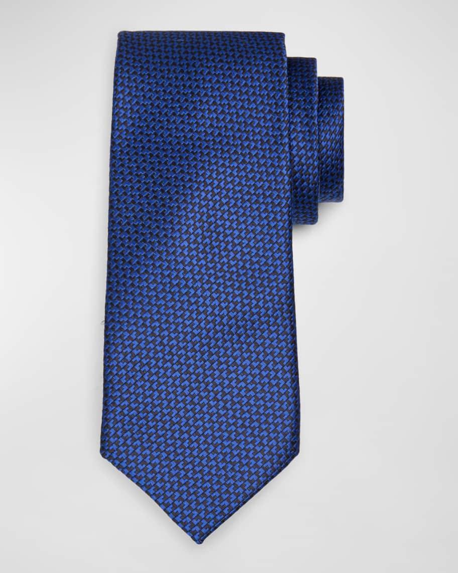 Mens Bicolor Woven Silk Tie Product Image