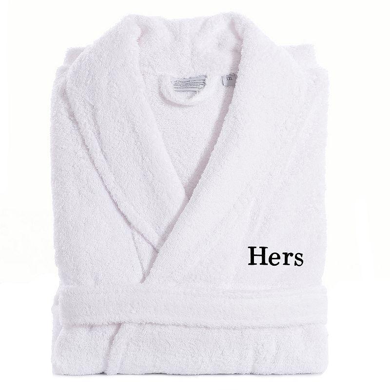 Womens Linum Home Textiles Turkish Cotton Embroidered Hers Terry Bathrobe Product Image