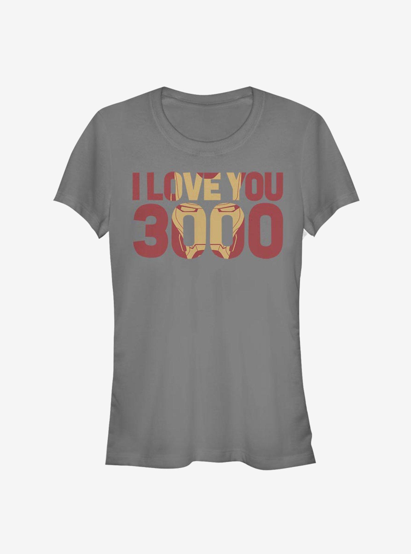 Marvel Avengers: Endgame Iron Man I Love You 3000 Girls T-Shirt Product Image