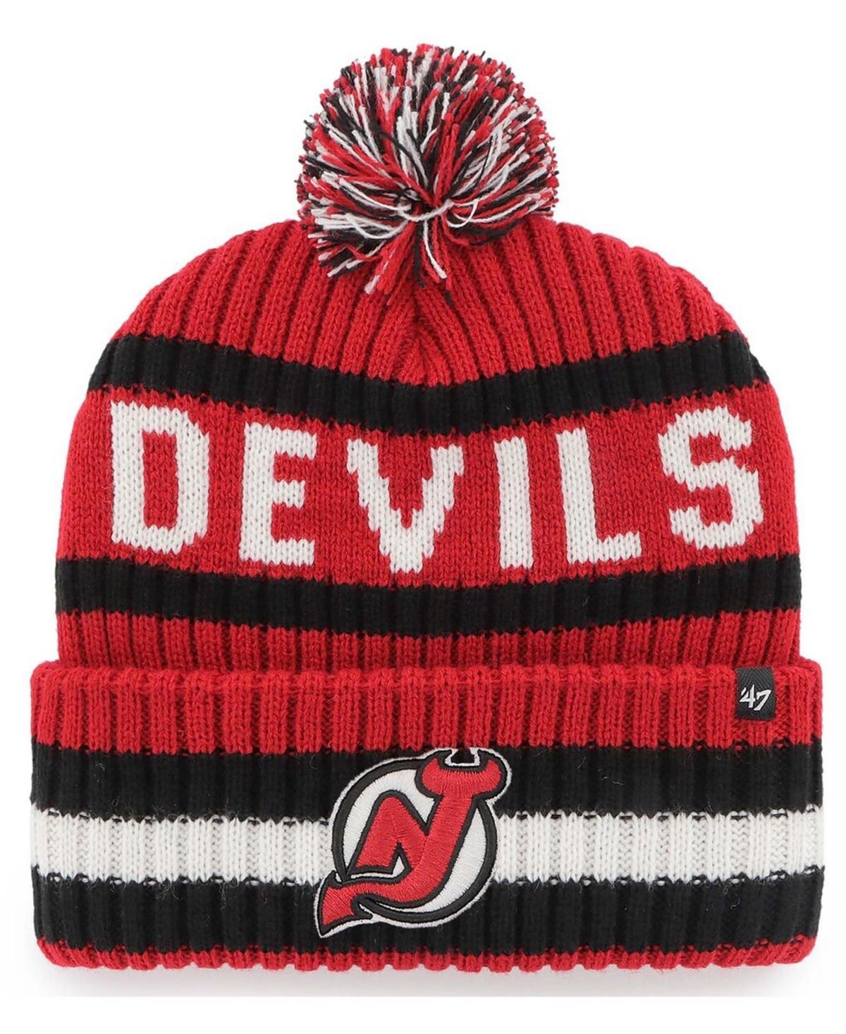 Mens Red New Jersey Devils Bering Cuffed Knit Hat with Pom Product Image