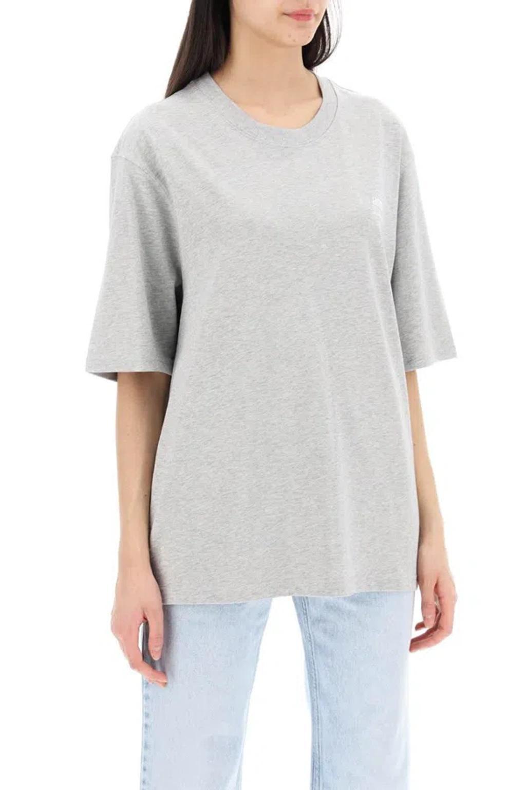 AMI ALEXANDRE MATTIUSSI Ami Paris Organic Cotton T-shirt In Gray Product Image