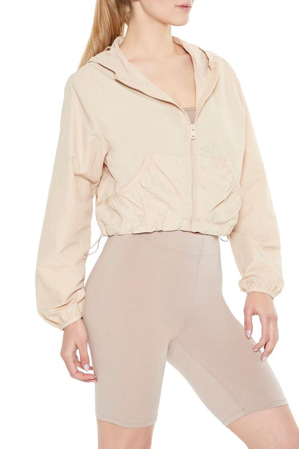 Cropped Hooded Zip-Up Jacket | Forever 21 Product Image