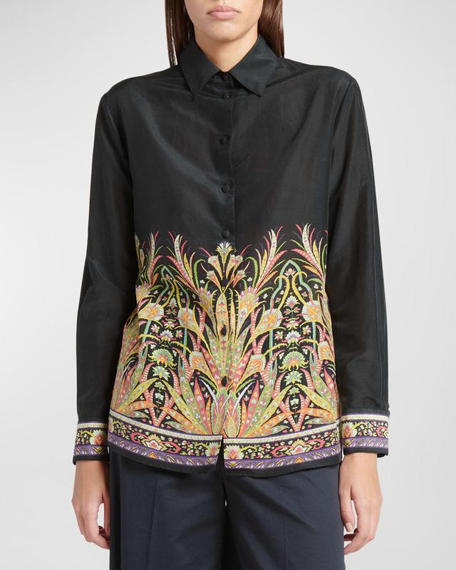 Womens Kaleidoscope Cotton & Silk Shirt Product Image