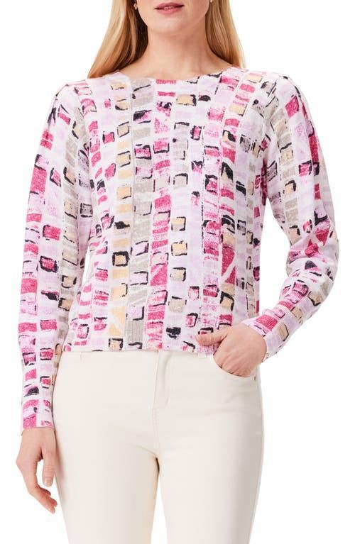 Womens Geo Mosaic Cotton-Blend Sweater Product Image