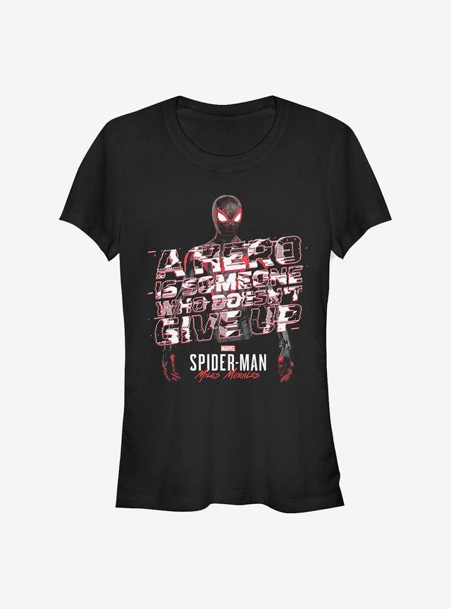 Marvel Spider-Man Miles Morales A Hero Editorial Girls T-Shirt Product Image