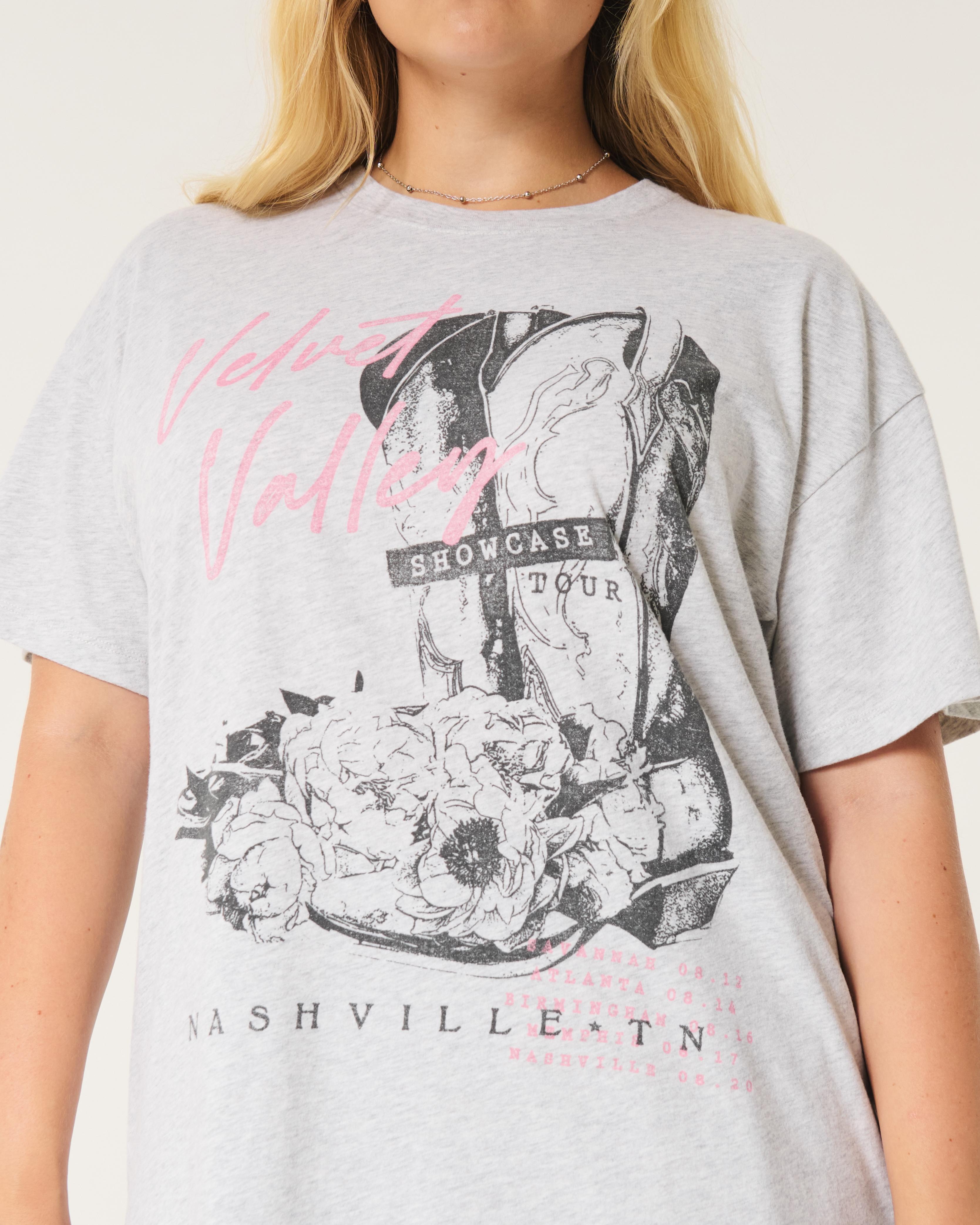 Oversized Velvet Valley Graphic Tee Product Image