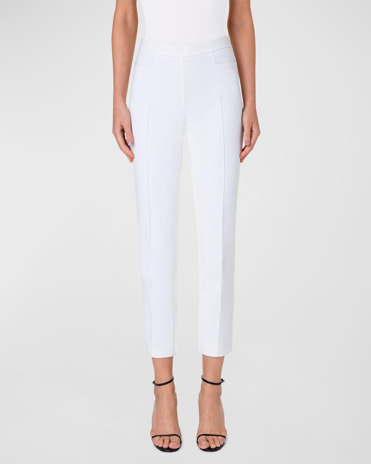 Akris punto Franca Techno Cotton Blend Ankle Pants Product Image