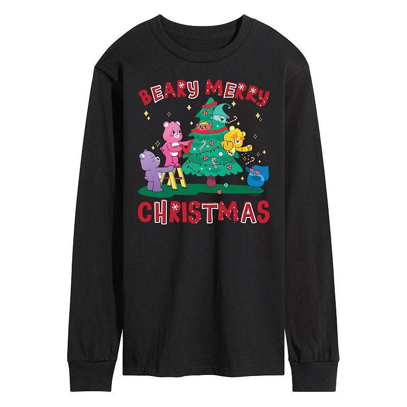 Mens Care Bears Beary Merry Christmas Long Sleeve Tee Product Image