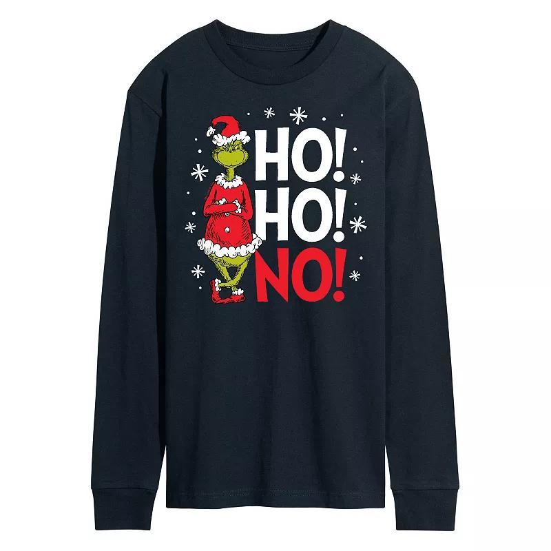 Mens Dr. Seuss Grinch Ho Ho No Long Sleeve Tee Product Image