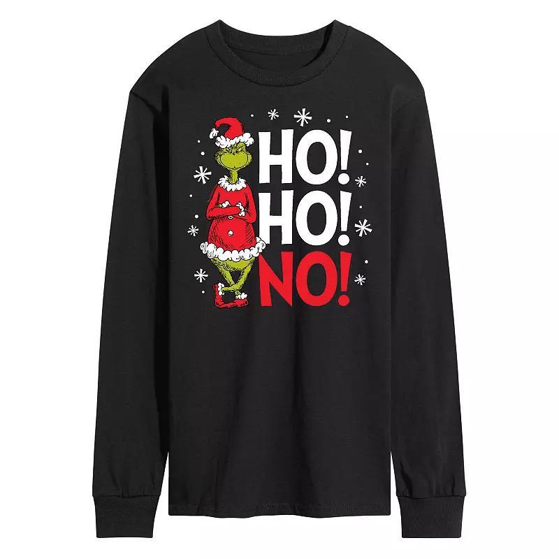 Mens Dr. Seuss Grinch Ho Ho No Long Sleeve Tee Product Image