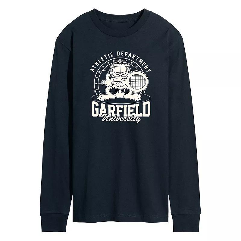 Mens Garfield Tennis Long Sleeve Graphic Tee Product Image