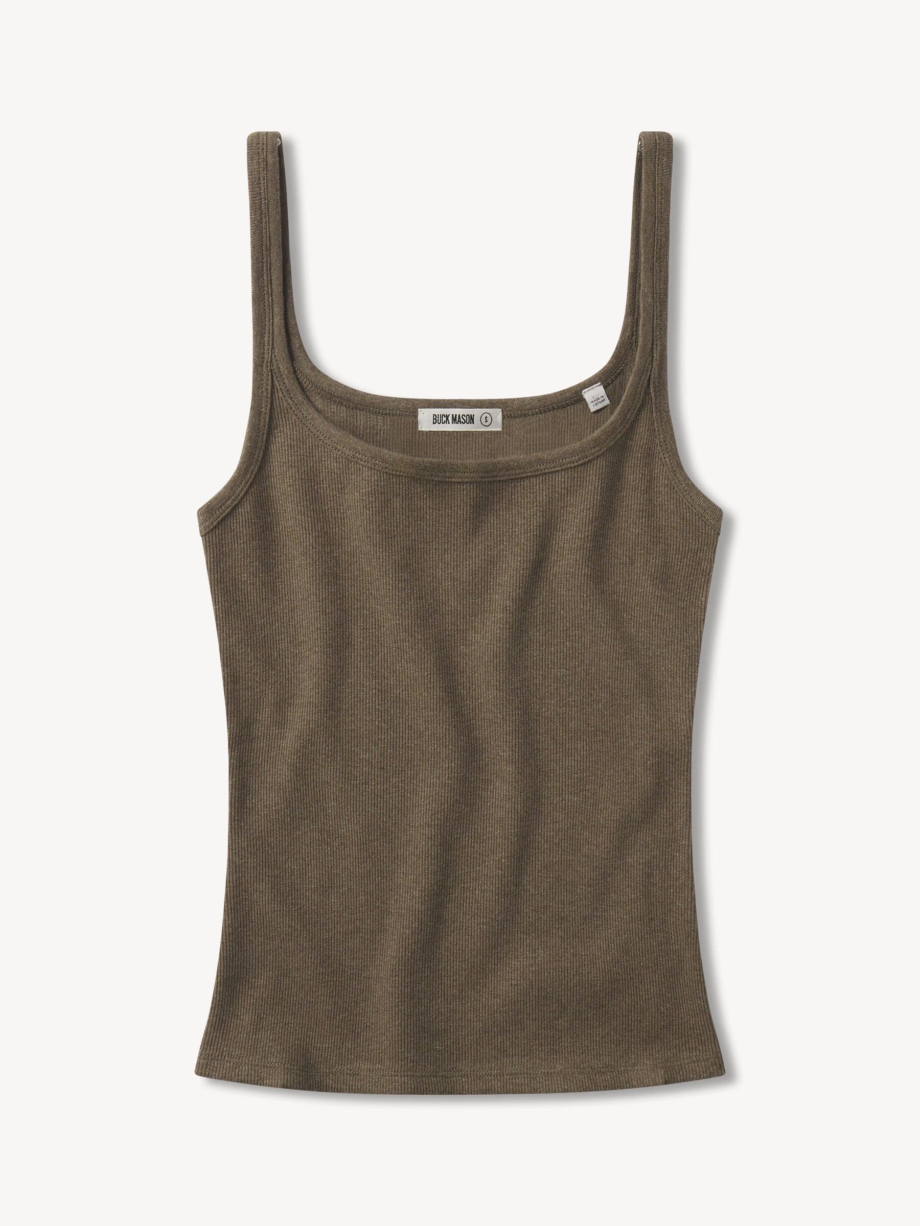 Marled Bay Leaf Surplus Rib Scoop Neck Tank Product Image