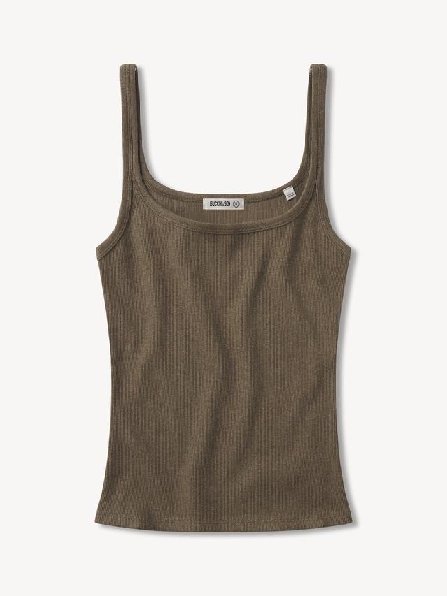 Marled Bay Leaf Surplus Rib Scoop Neck Tank Product Image