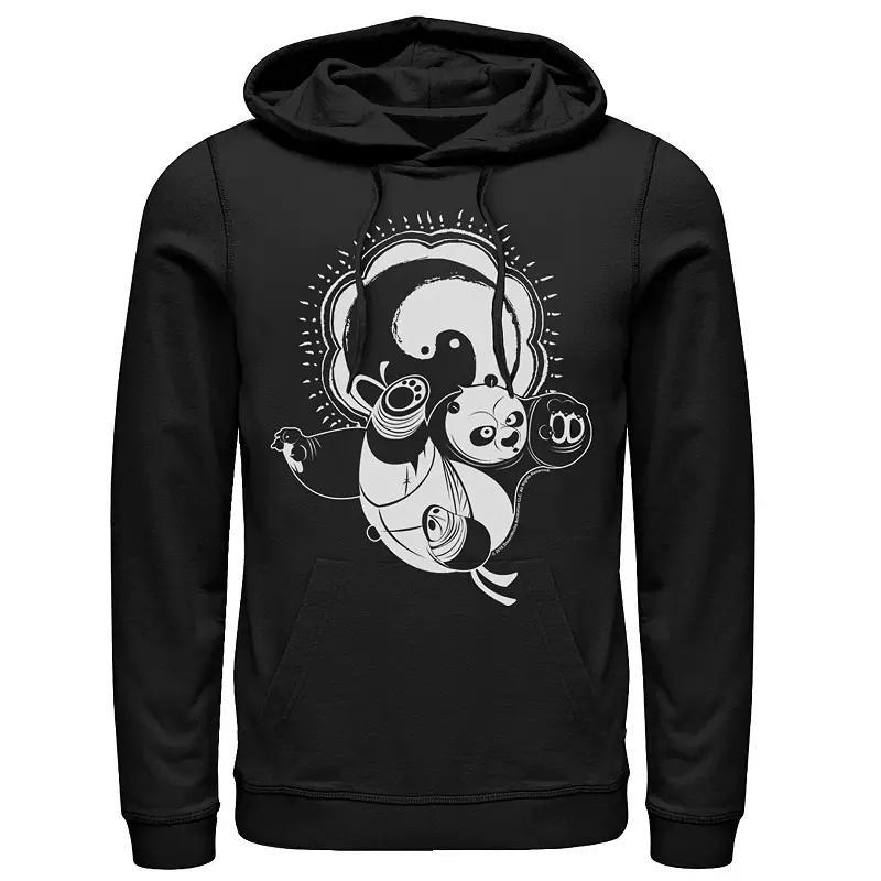 Mens Kung Fu Panda Master Po Action Pose Portrait Stamp Hoodie Product Image