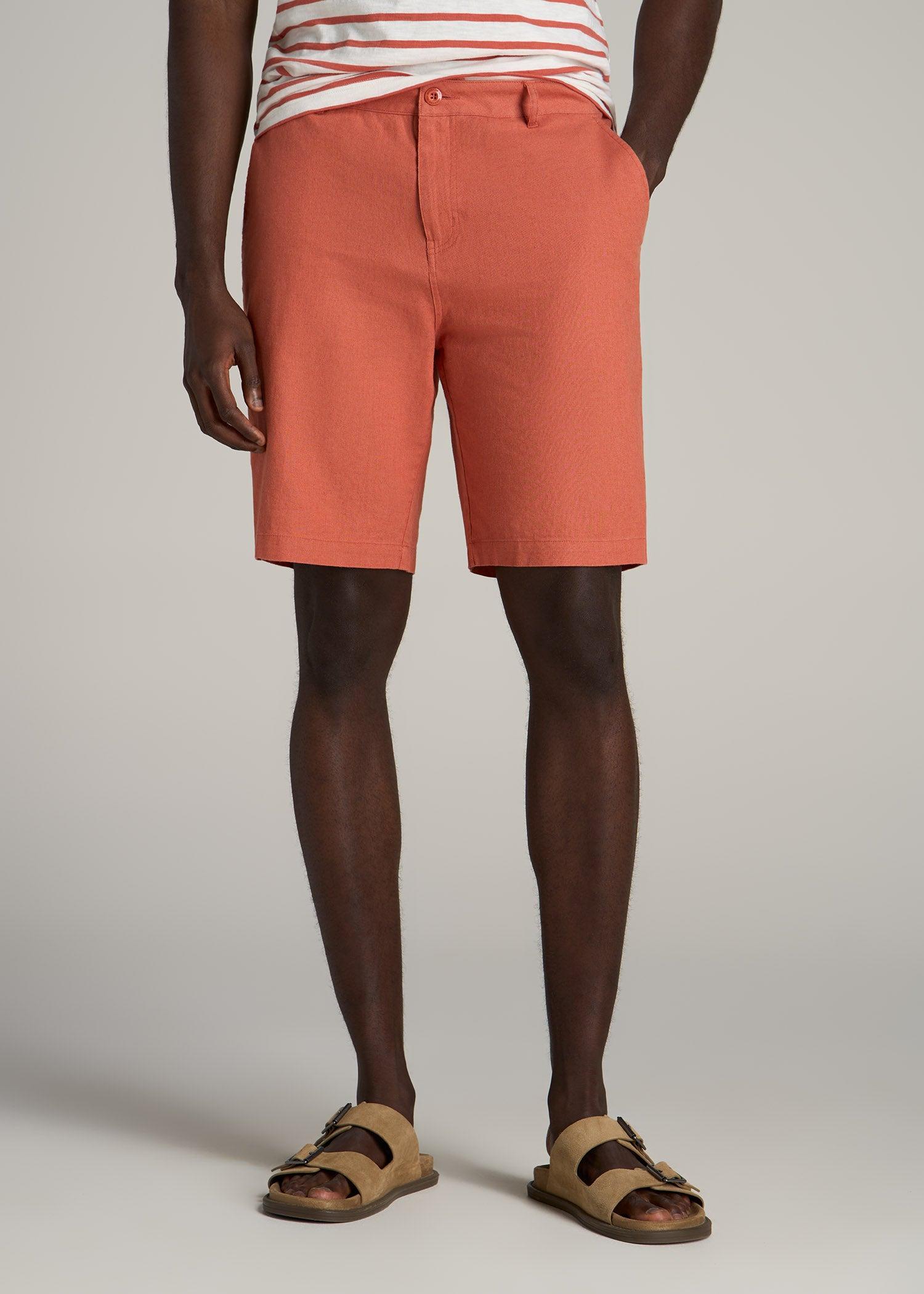 Linen Shorts For Tall Men in Sandstone Product Image