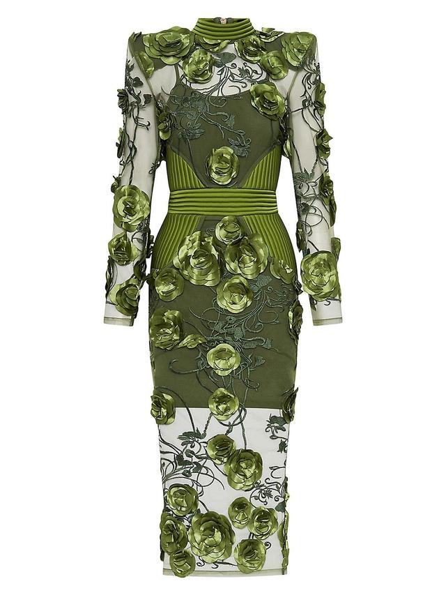 Womens Battle Lines Floral-Embellished Vendetta Dress Product Image