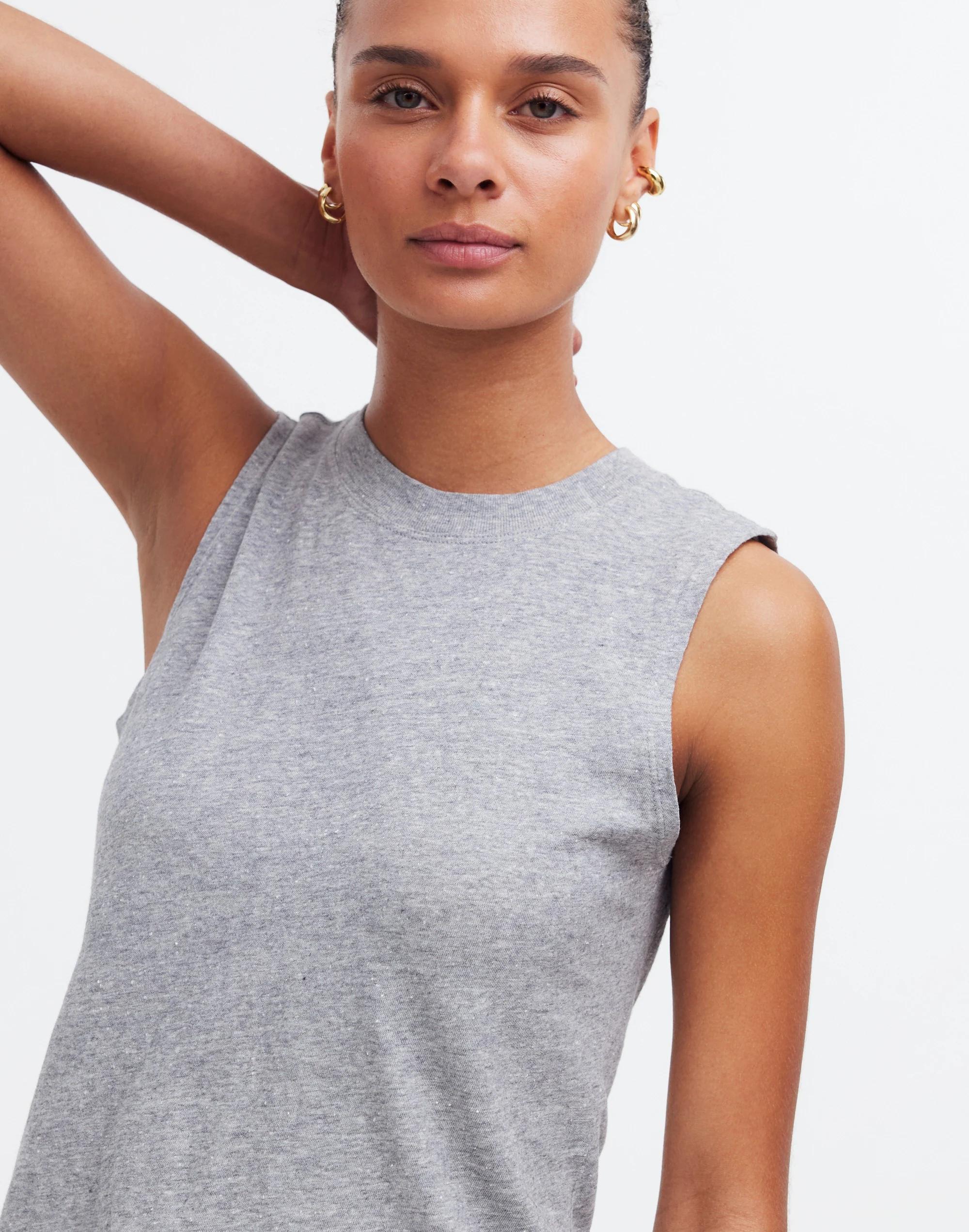 Premium Standard 03. The Heathered Muscle Tank Product Image