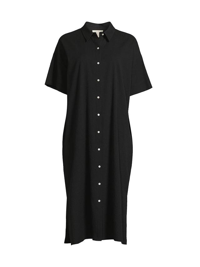 Womens Short-Sleeve Cotton Shirtdress Product Image