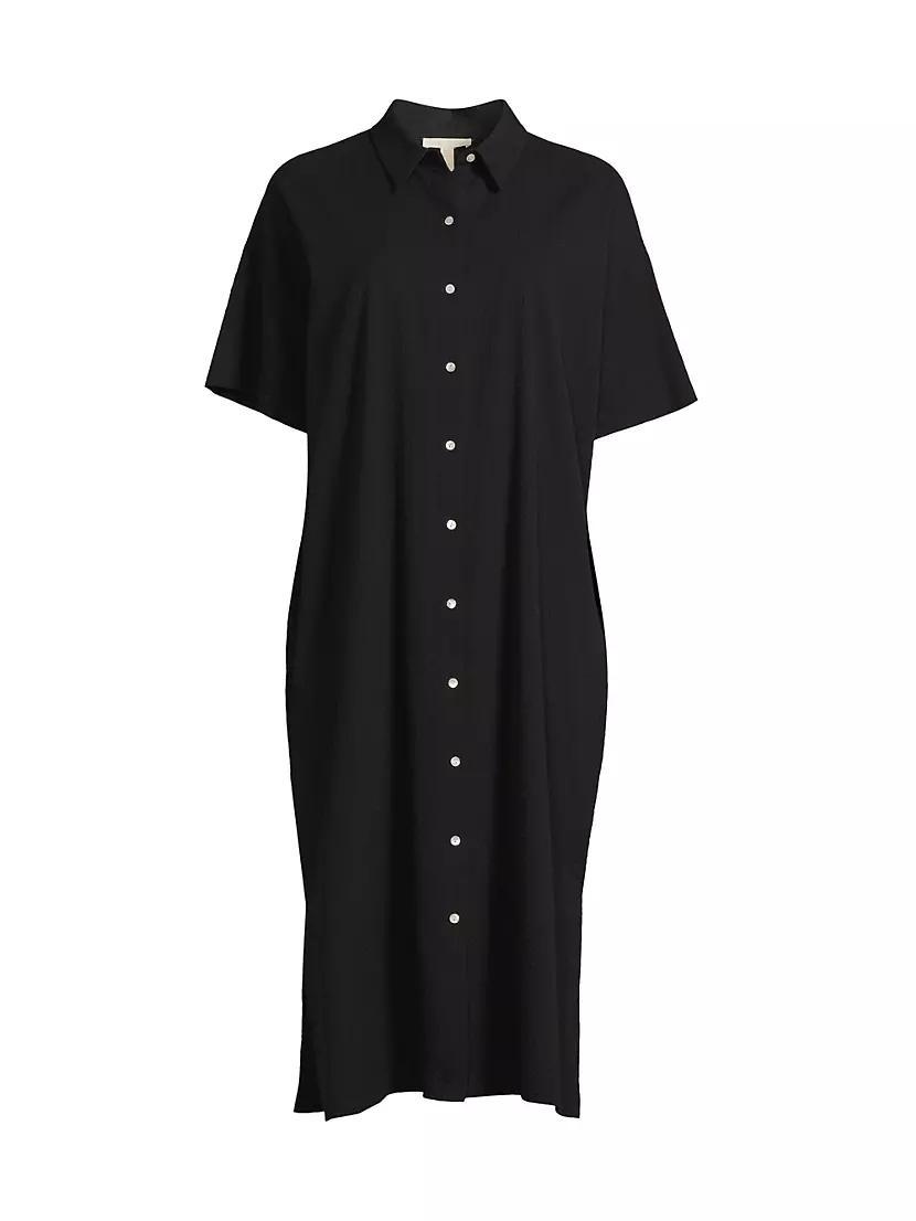 Short-Sleeve Cotton Shirtdress Product Image