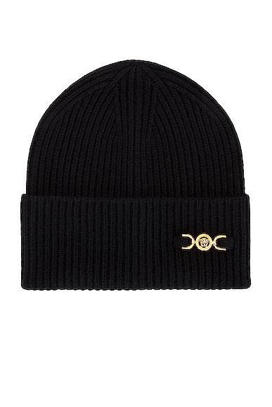 VERSACE Knit Beanie With Medusa Hardware Product Image