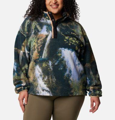 Columbia Women's Helvetia Cropped Half Snap Fleece Pullover - Plus Size- Product Image