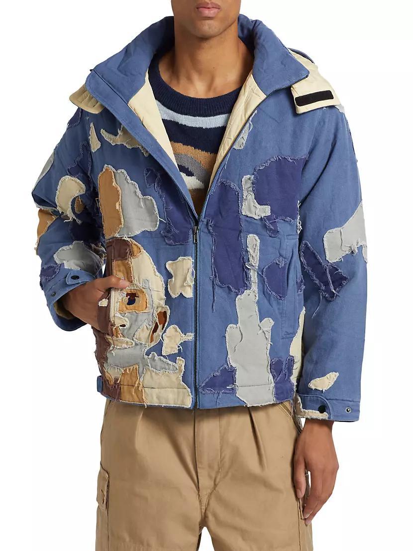 Patchwork Canvas Zip-Up Jacket Product Image