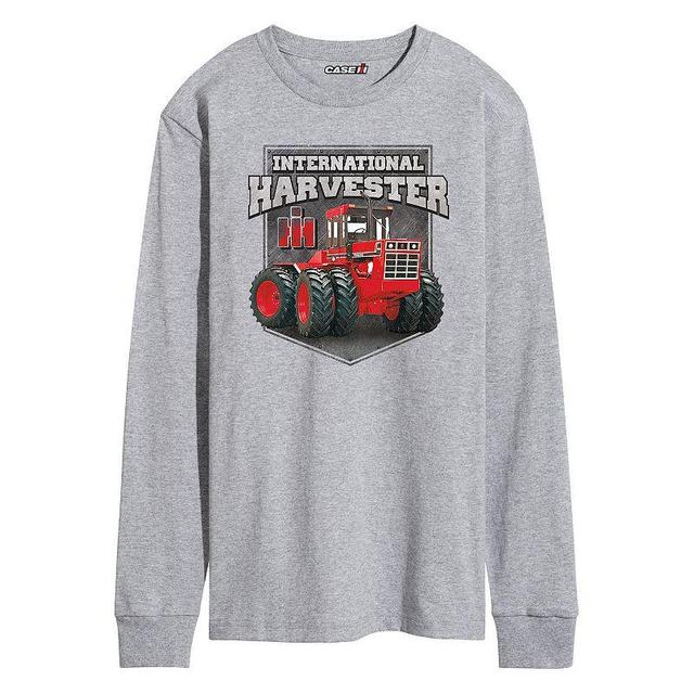 Mens Case IH Metal Plate Badge Long Sleeve Graphic Tee Product Image