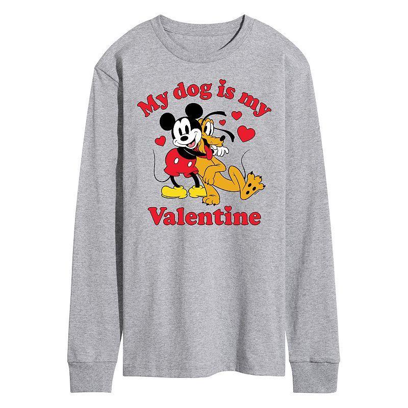 Disneys Mens Dog Valentine Long Sleeve Tee Product Image